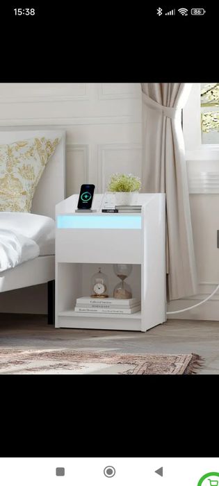 Stolik nocny z oświetleniem LED NOWY NIEUŻYWANY