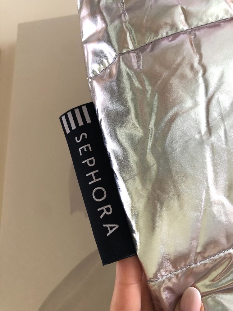 Torba Sephora duża srebrna shopperka
