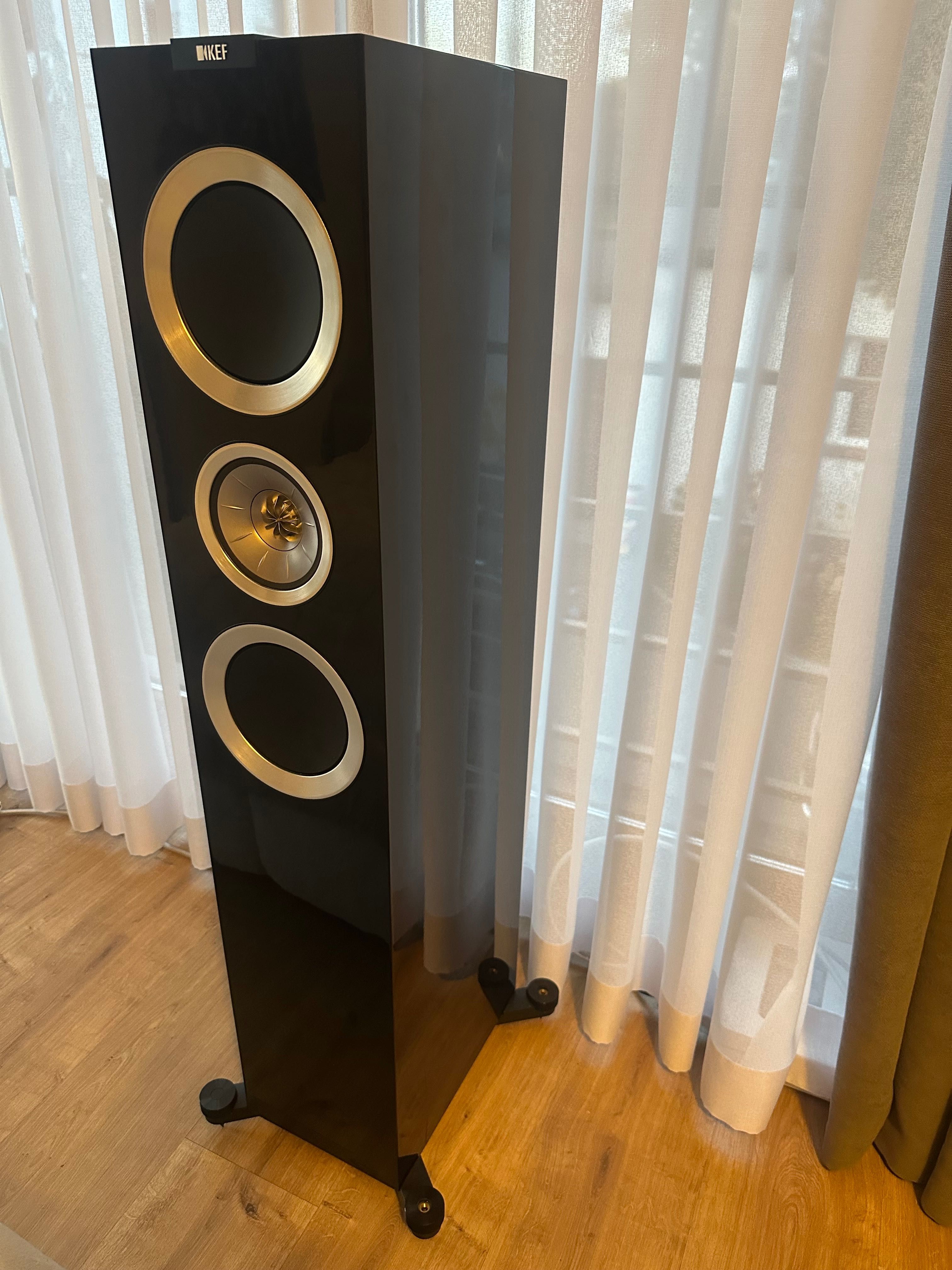 Kolumny KEF R700 piano black plus kable melodika 2x3m. !!!