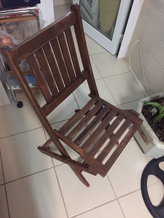 Cadeira articulada em mogno