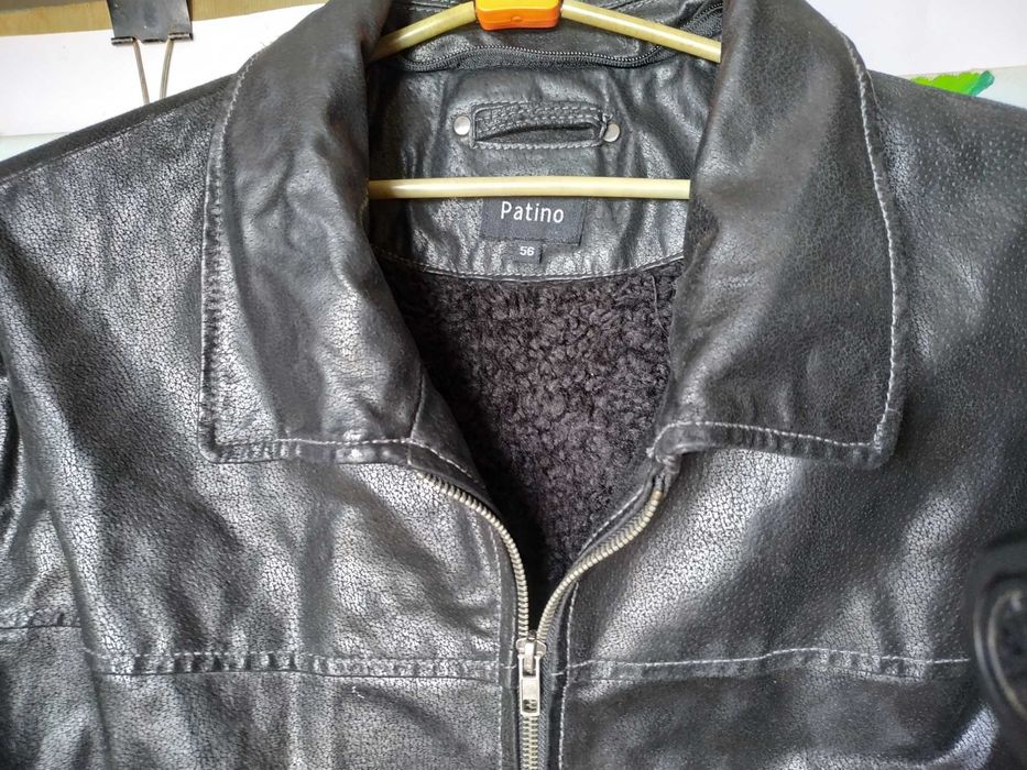 męska kurtka  skórzana  ,,Patino", sk.  świńska - r. 56 , 3XL