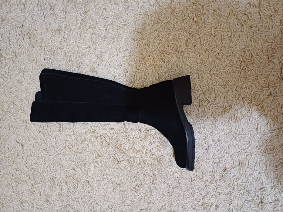 Сапоги зимние, новые ,замш натуральный, размер 37