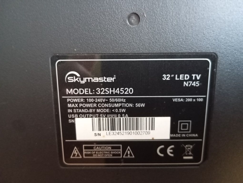 Telewizor Skymaster 32 cale DVB-T 2 sprawny