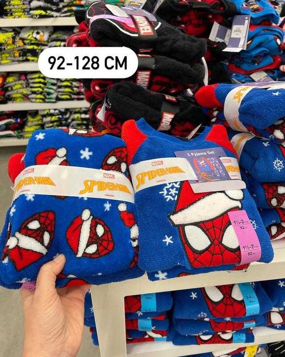 Брендові флісові фланелеві теплі піжами для хлопчиків, дівчаток 92-128