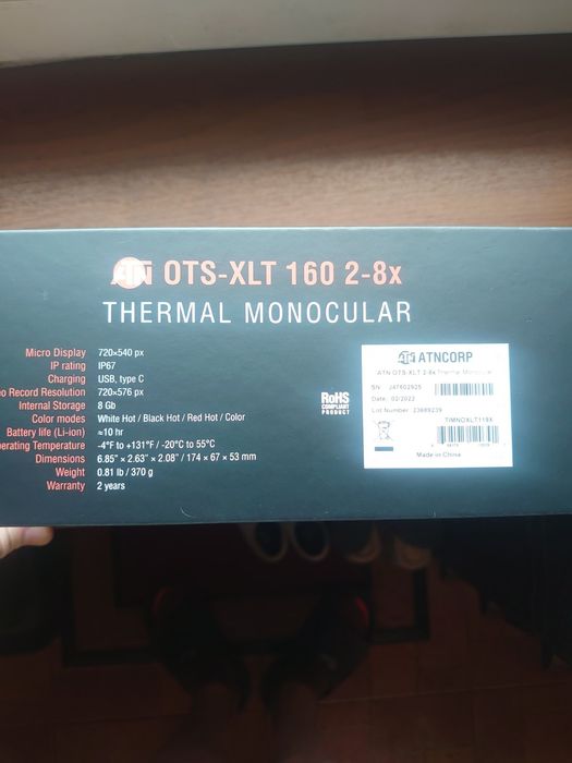Тепловізор ots 160 2_8x