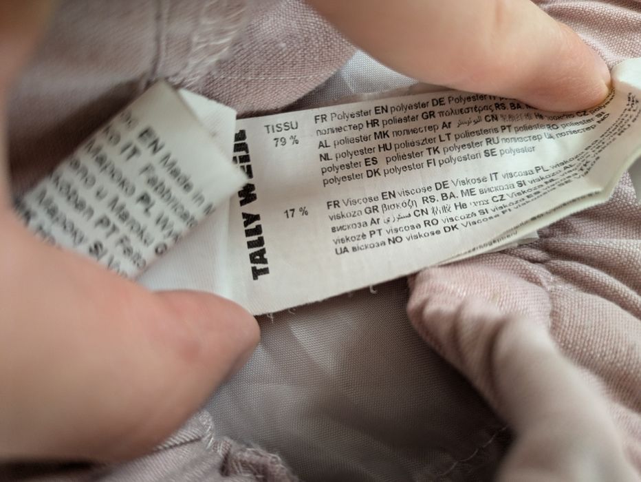 Tally Wejil spodnie pudrowy różowy 40 L gumka