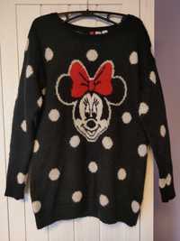 Sweter damski z myszką Minnie mouse w grochy xs hm H&M Divided Disney