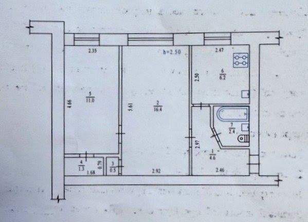 Продам 2х кімнатну квартиру в центрі