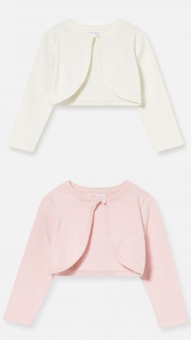 Болеро светр накидка Sinsey рожевий білий 122 128 134