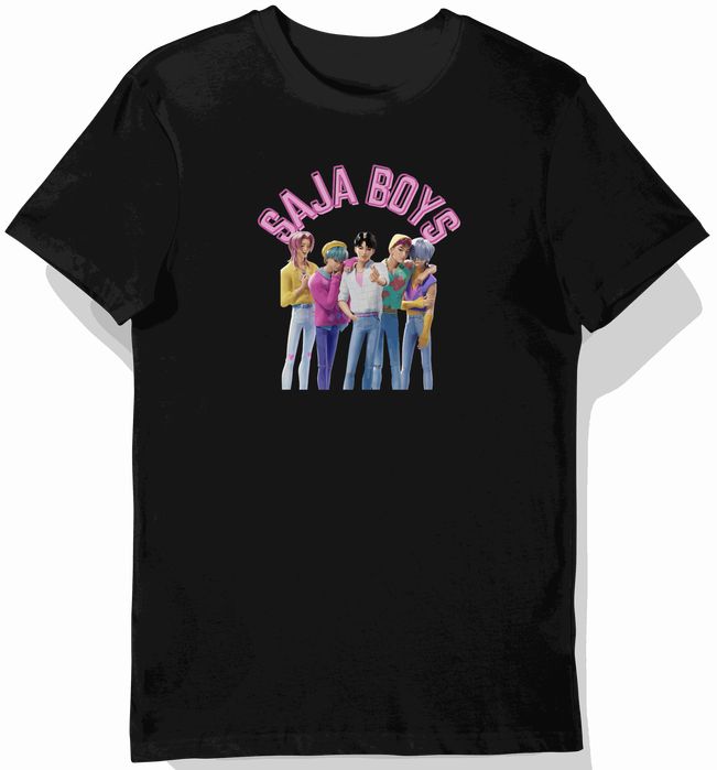 Koszulka dziecięca czarna, saja boys, postacie anime 152