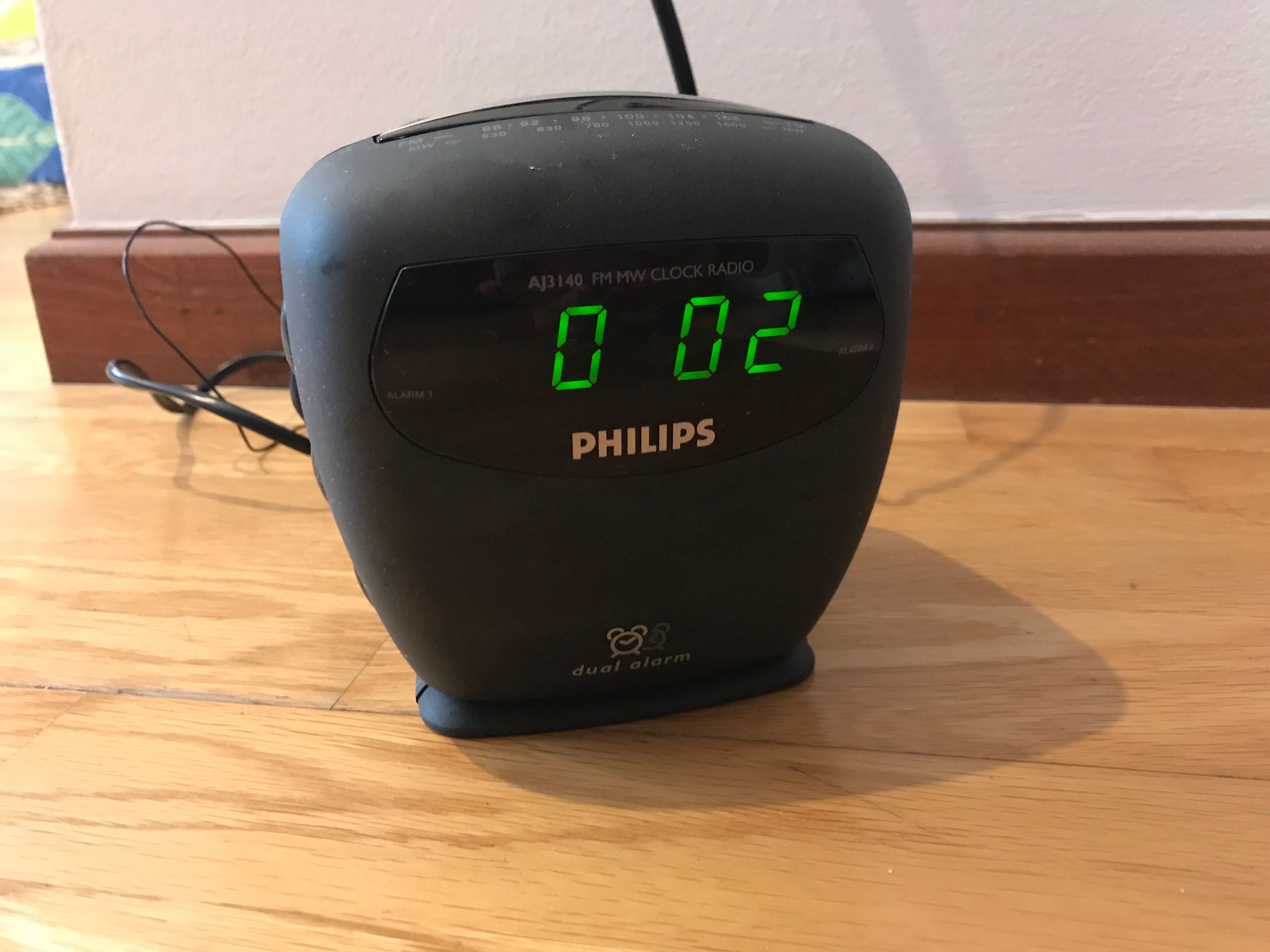 Radio Despertador Philips (como novo)