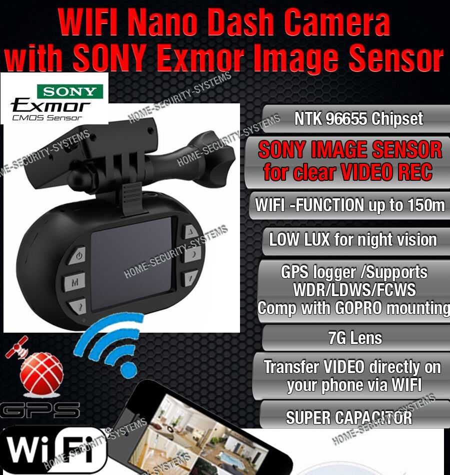 Видеорегистратор NanoQ Dash camera 0903 WIFI GPS Car Security