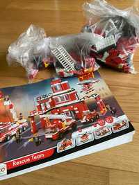 Lego bombeiros com manual de instruções