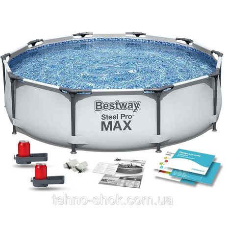 Каркасный бассейн BESTWAY STEEL MAX PRO 56406, 305 Х 76 СМ