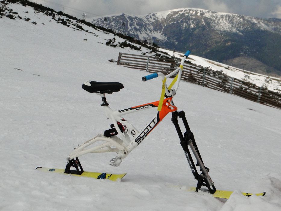 siodło długie Dual do skibike / siodełko do snowbike skibob