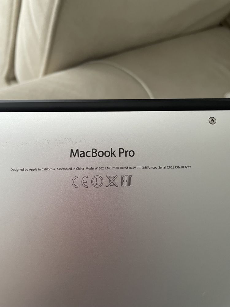 Macbook pro 13 2013 A1502 8 gb 128 ssd