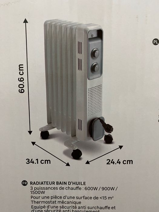 Aquecedor a óleo Equation 1500W — quase novo