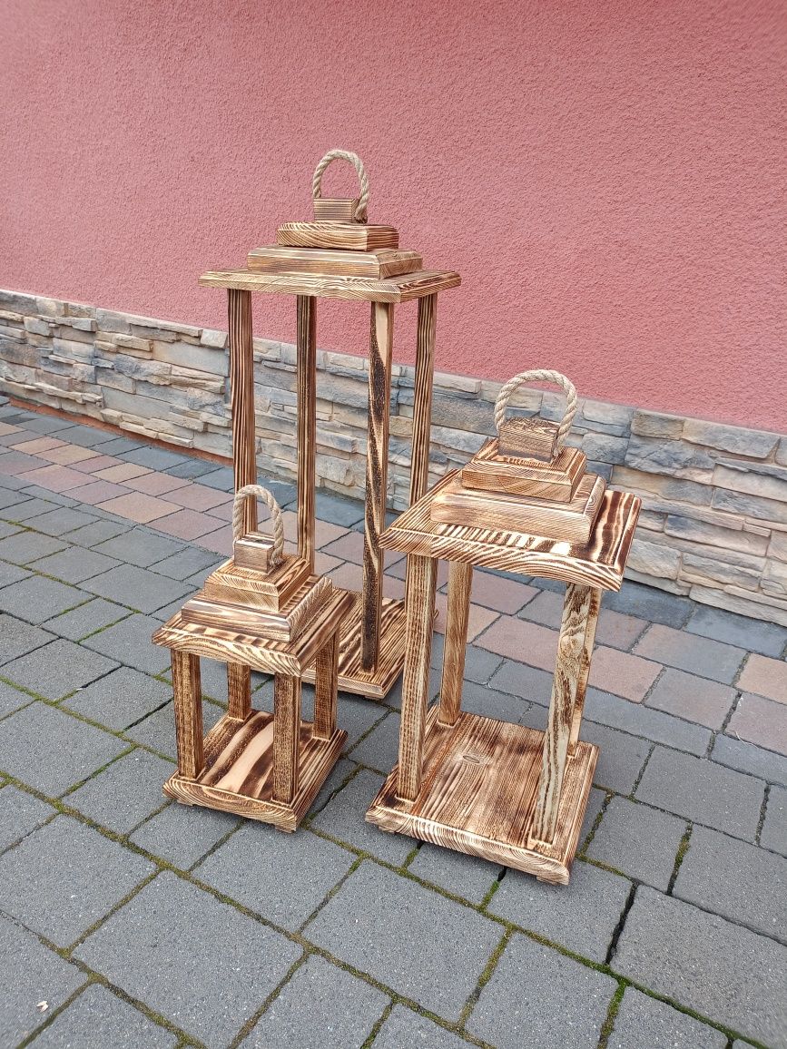 Lampion z drewna opalany polecam