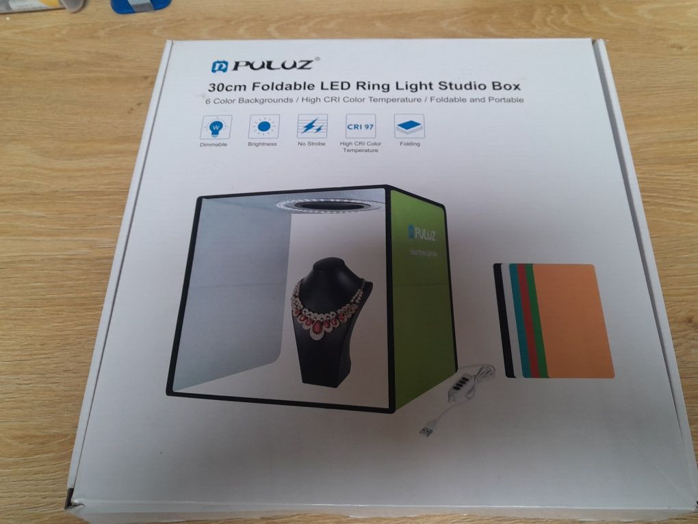 Namiot bezcieniowy pudełko do fotografii puluz lightbox 30cm 112 led