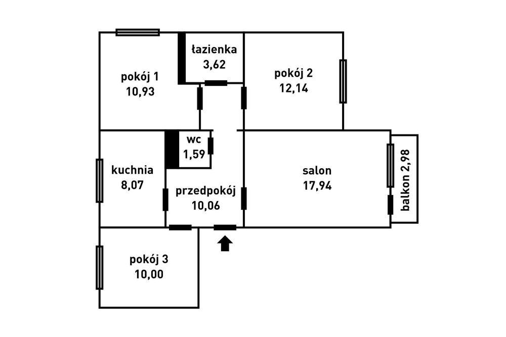 Mieszkanie 75m² 4-pokojowe Legnica Piekary "C"