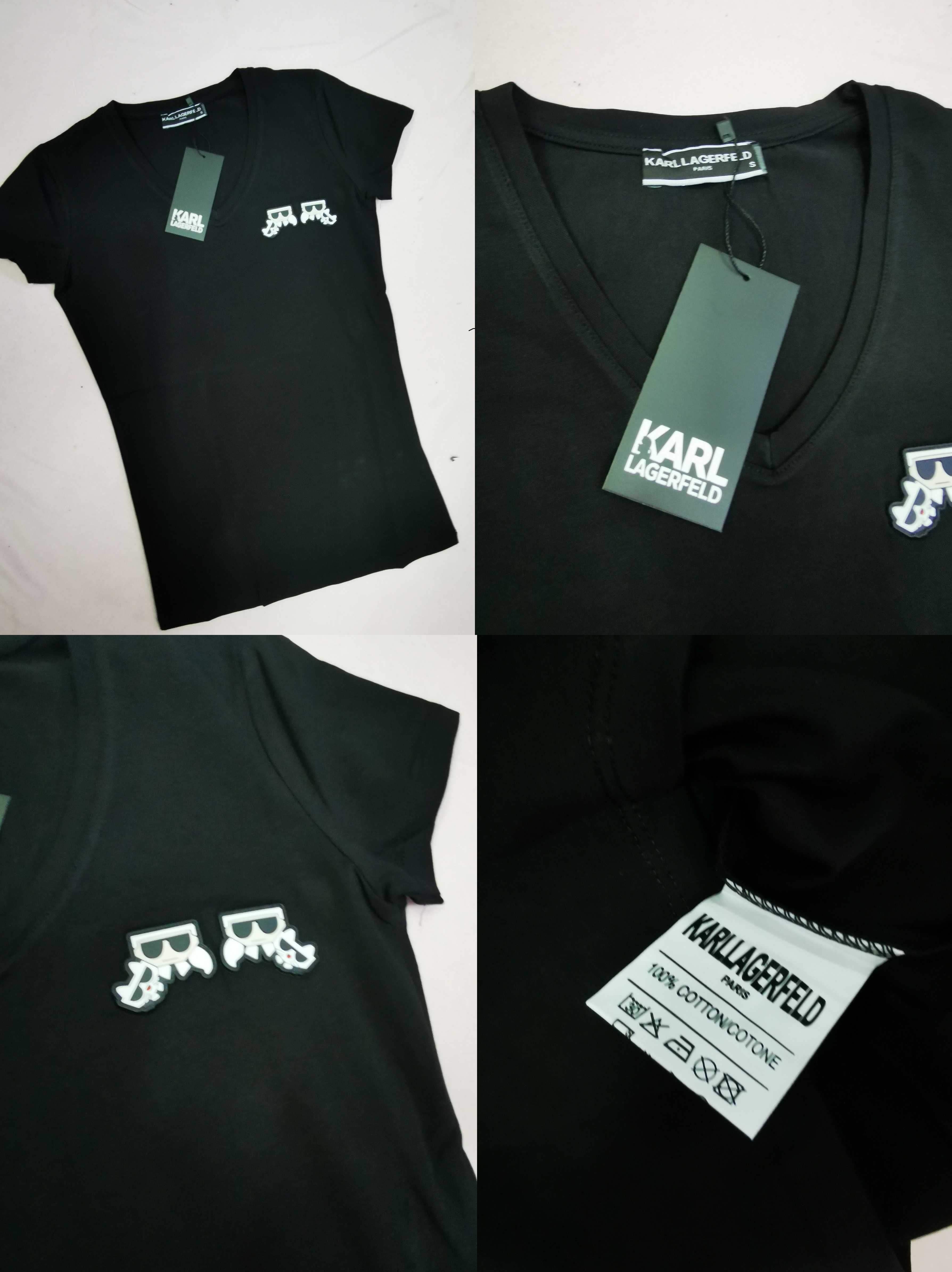 Koszulka w serek damska Karl Lagerfeld LAcoste nowość S-XL