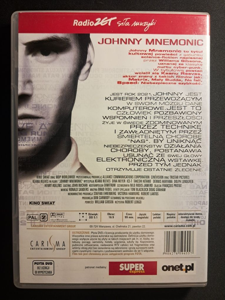 Johnny Mnemonic | Reeves | Lundgren | DVD