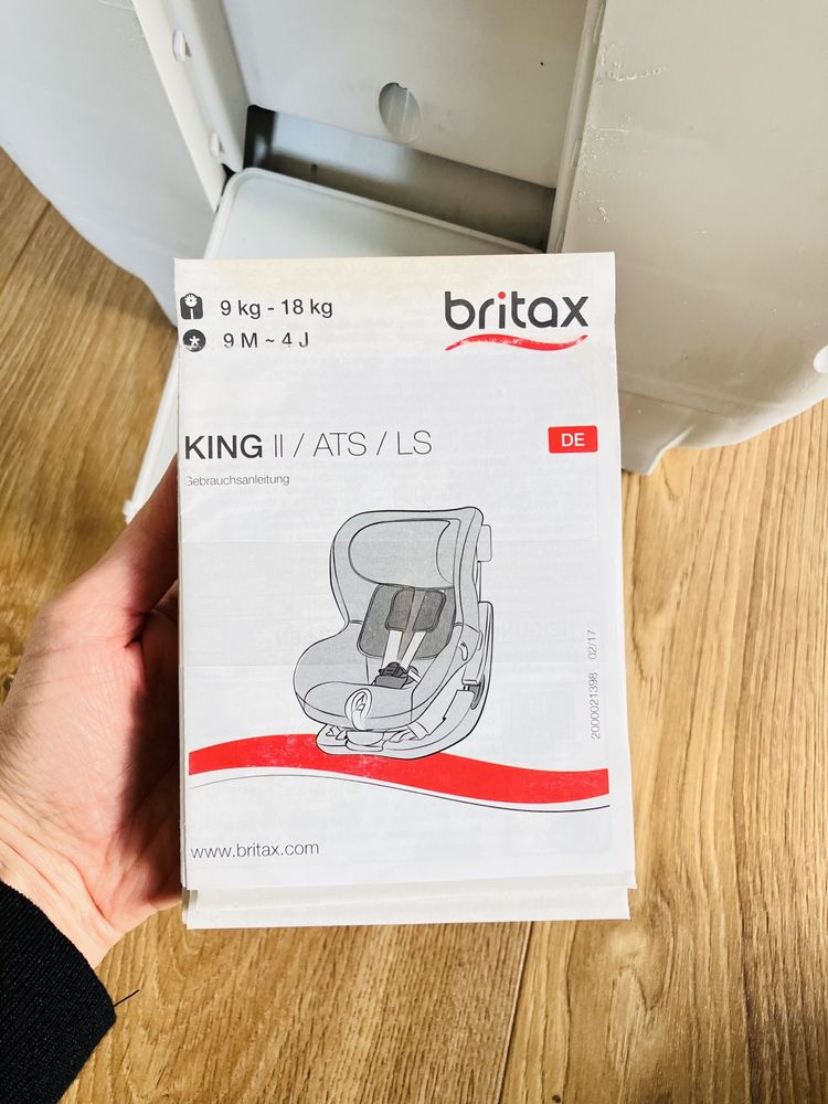 Fotelik samochodowy Romer Britax King II czarny,stan bardzo dobry