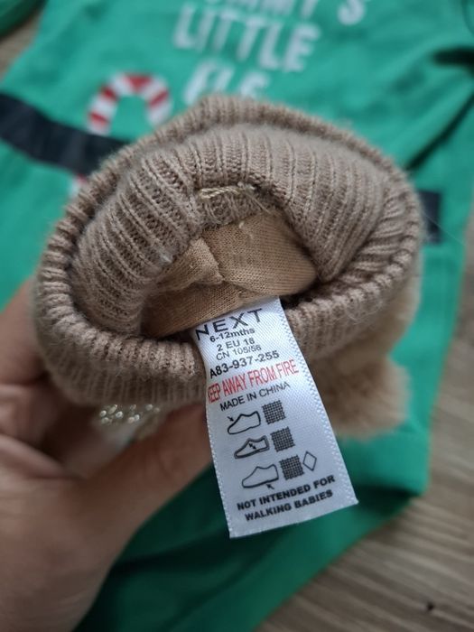 Набір новорічний, боді та капці, 12-18 місяців