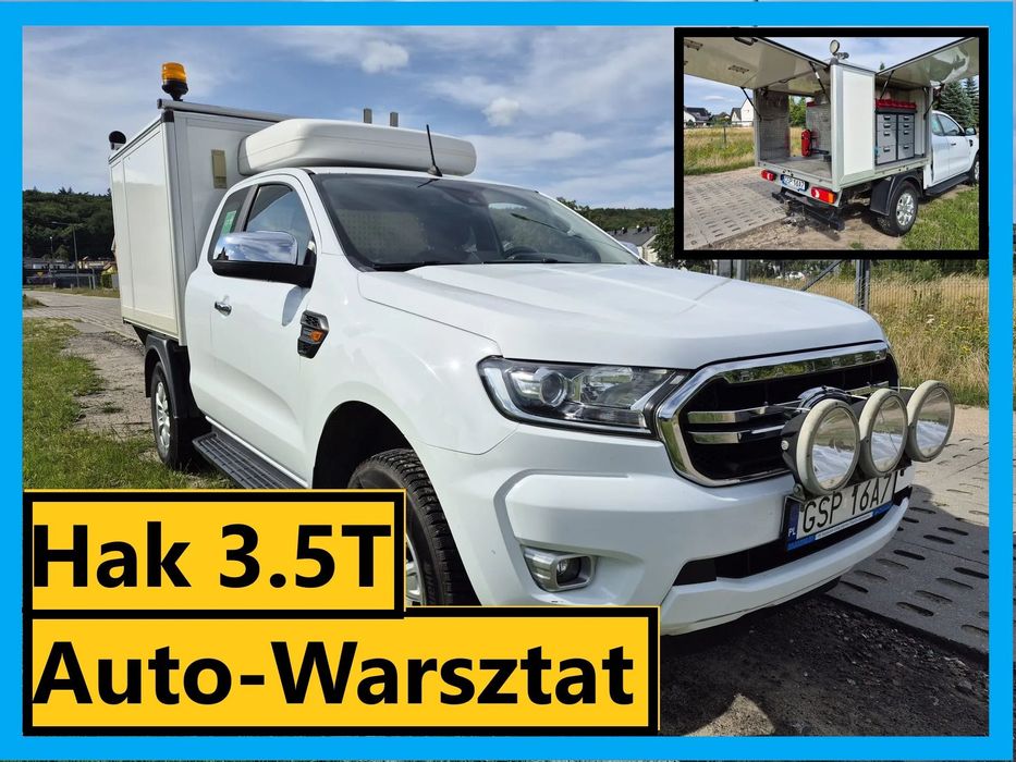 Ford Ranger Auto-Warsztat 2-osobowy 100% odlicz VAT Hak 3.5T