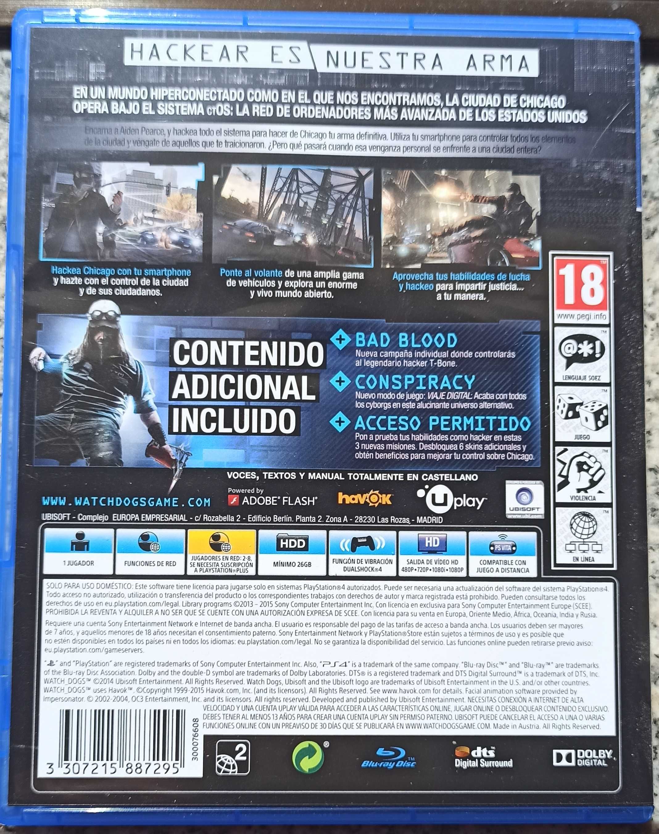 Watchdogs Complete Edition PS4 Como novo