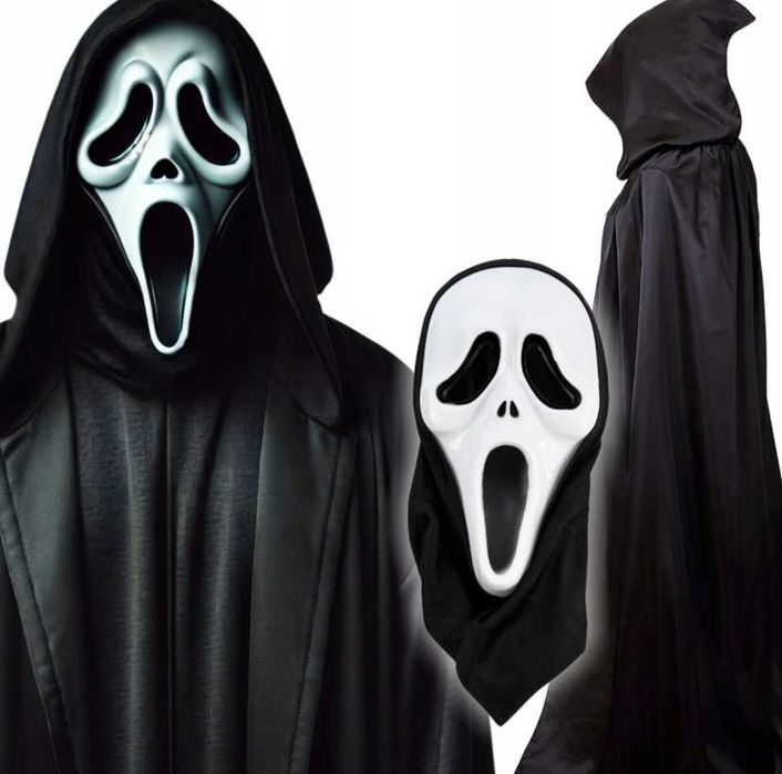 Halloween Maska Krzyk – Strój Horror, Kultowy Scream