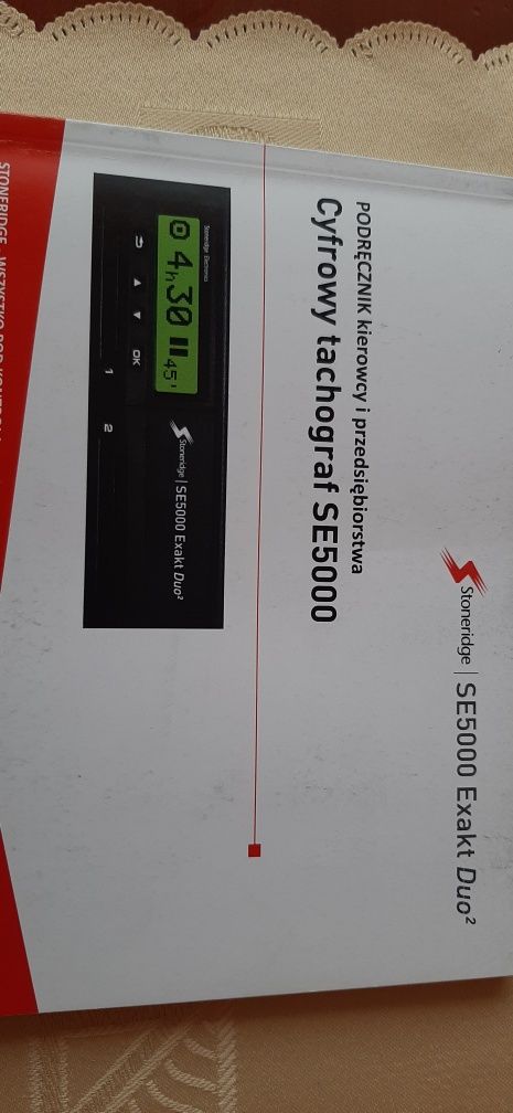 Instrukcja Obsługi tachograf cyfrowy SE5000