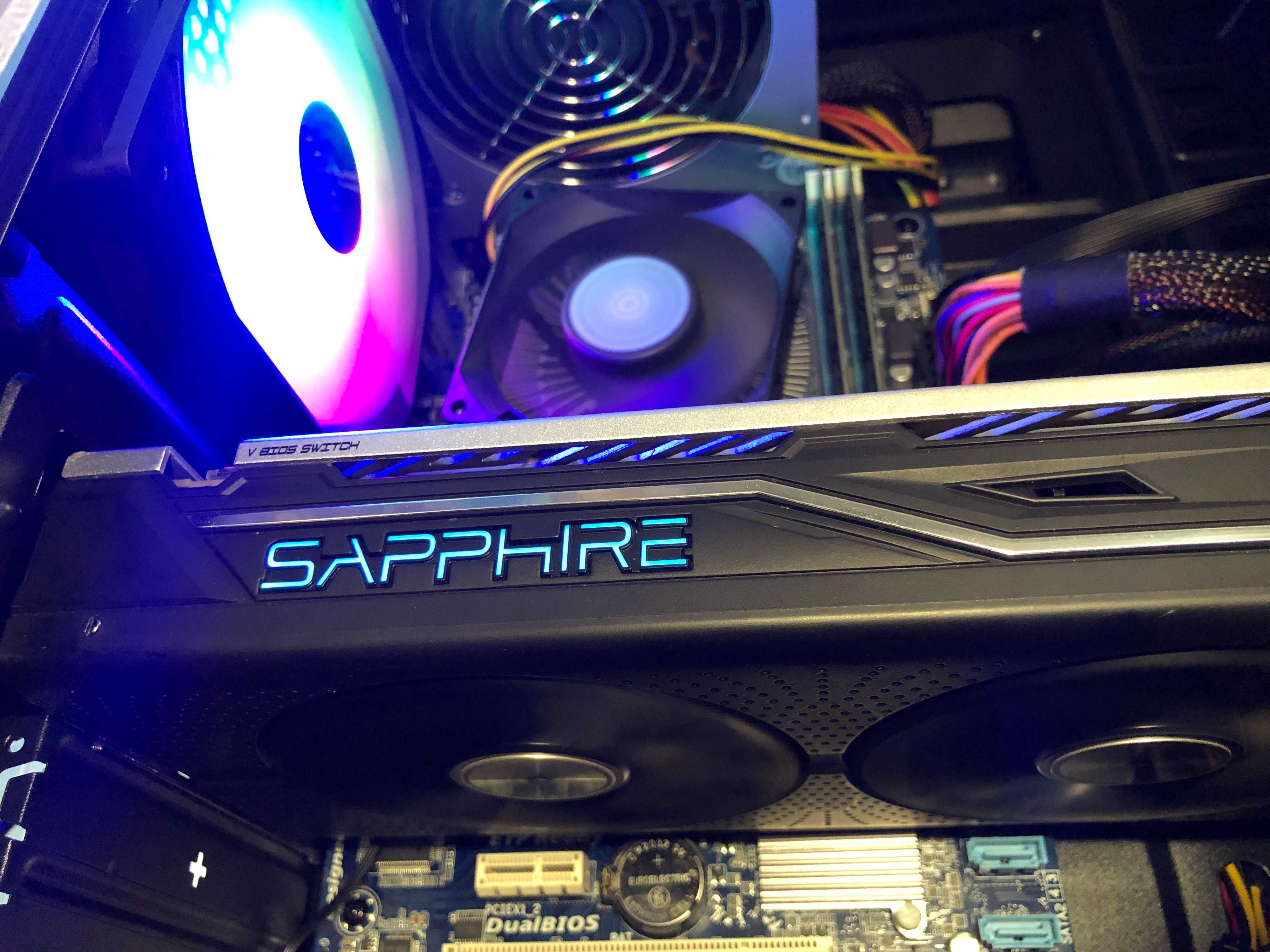 Игровой ПК Intel i7/16Gb/RX470/SSD240+500 компьютер системный блок
