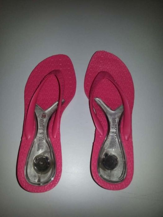 Chinelos de verão, TERRA E ÁGUA, rosa e azul