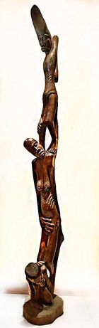 Escultura Arte Maconde (Moçambique) - 1,88 m altura