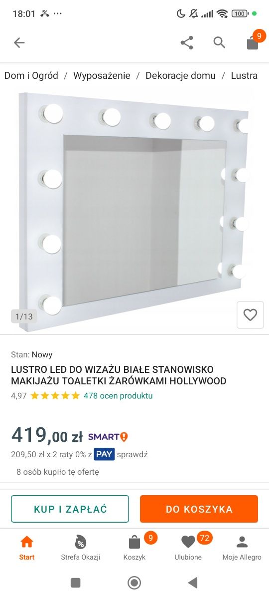 Szafka z lustrem (idealna toaletka)