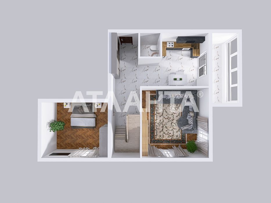 Дворівнева квартира з мансардою у зеленій зоні