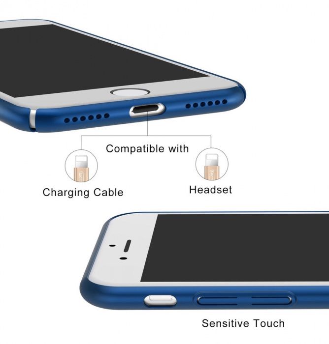 Capa iPhone 7 e iPhone 8 Azul (Nova)