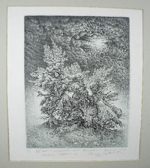 картина. Офорт. Гурам Доленджашвили
