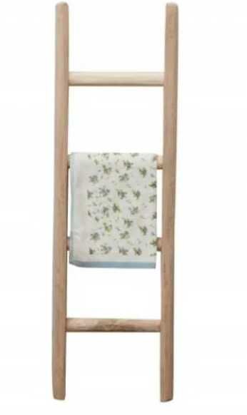 Wieszak łazienkowy drabina drewno Biscottini