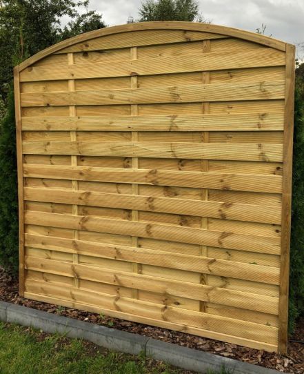 Pergola Płot Drewniany Pełen z Łukiem 180x180x4.4cm Płoty Pergole
