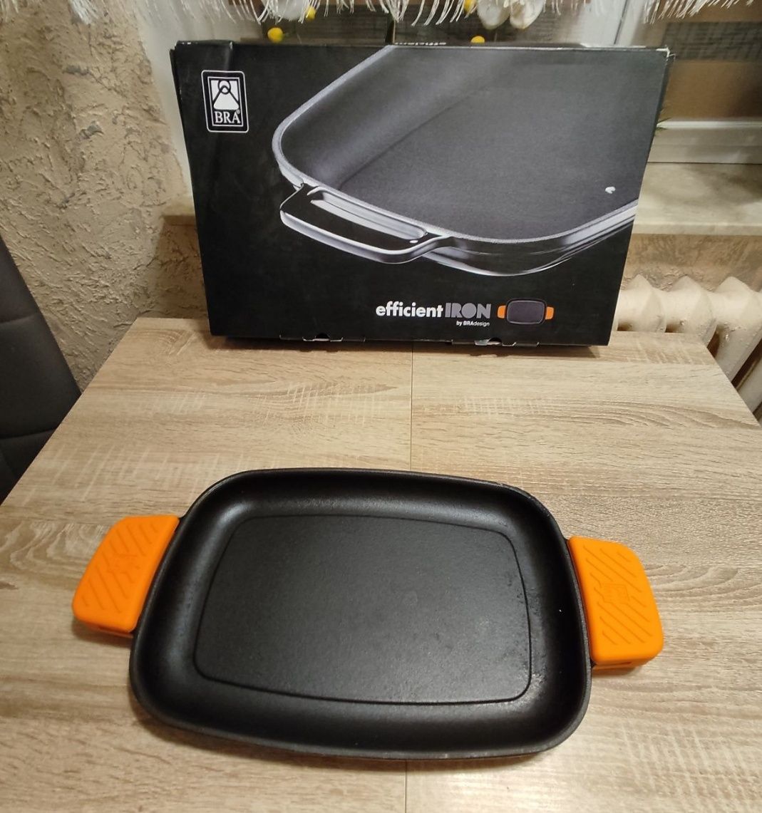 Patelnia prostokątna grillowa Efficient Iron