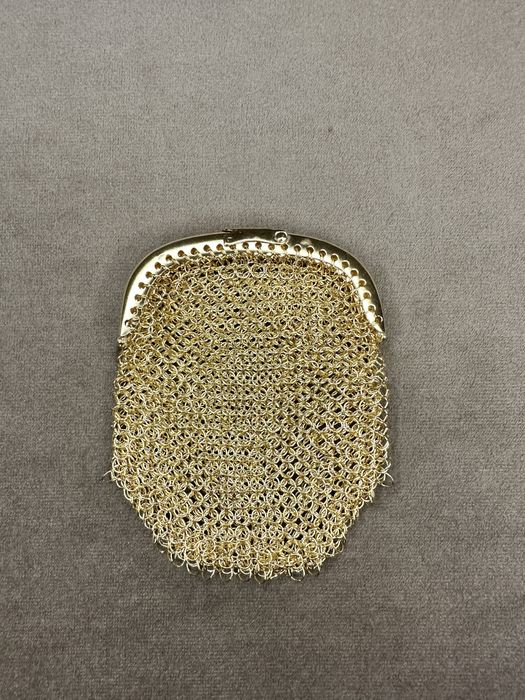 Porta moedas em prata dourada