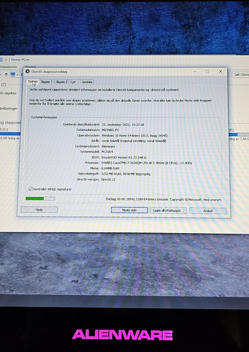 Laptop Gamingowy Alienware M17xR4 - Idealny do gier i pracy!