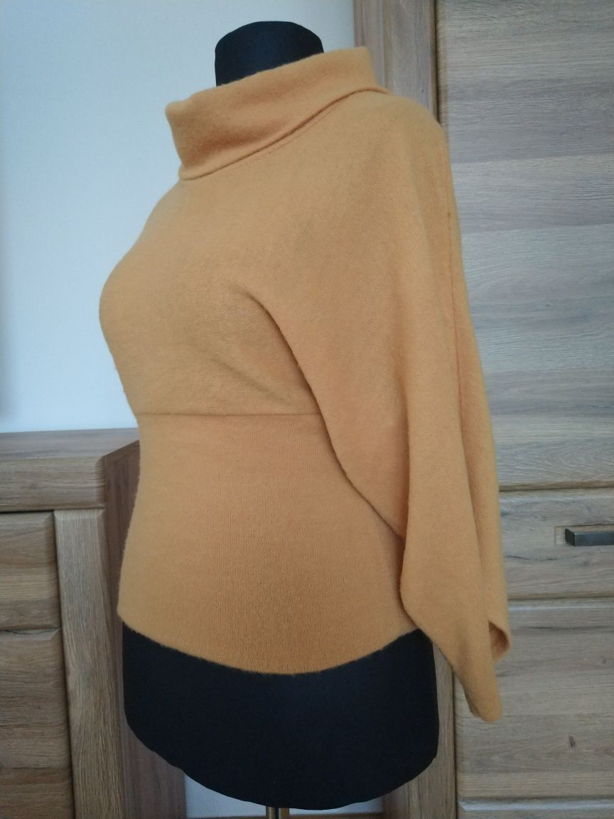 Sweter - bluzka damska w kolorze musztardowym  M