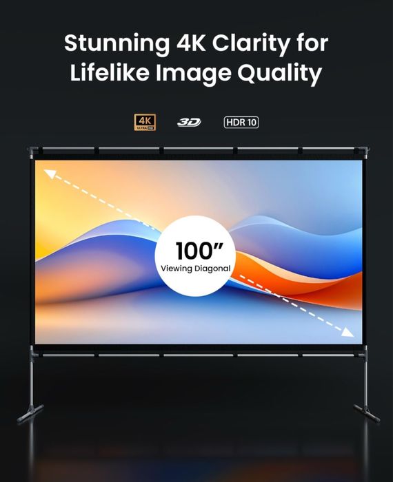 Tela ecrã de projeção 100”