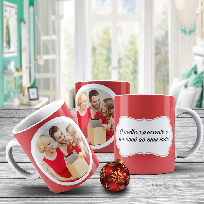 Canecas Personalizadas de Natal com fotos e nomes