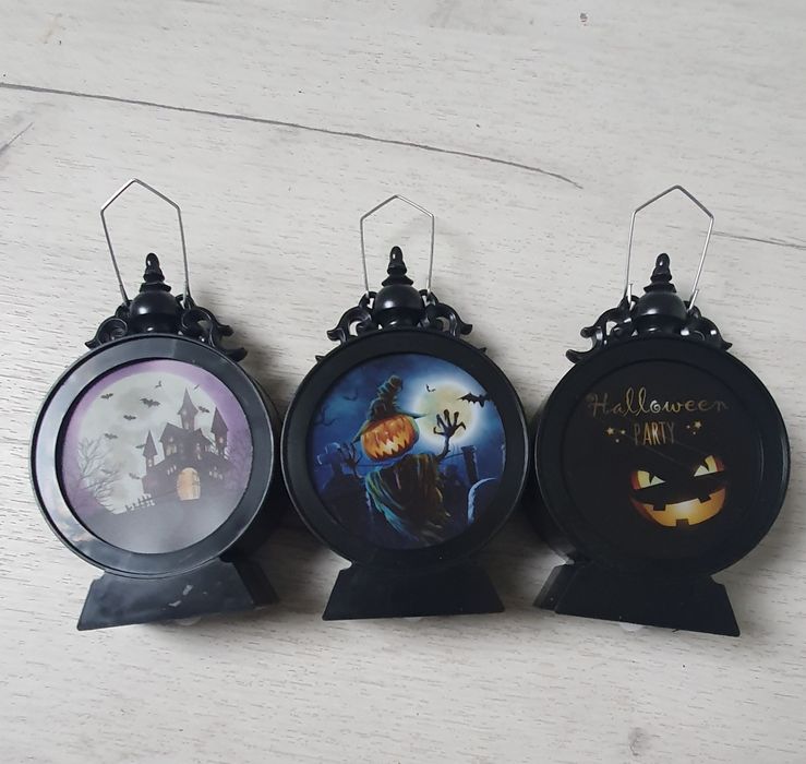 3 x lampion na Halloween z uchwytem