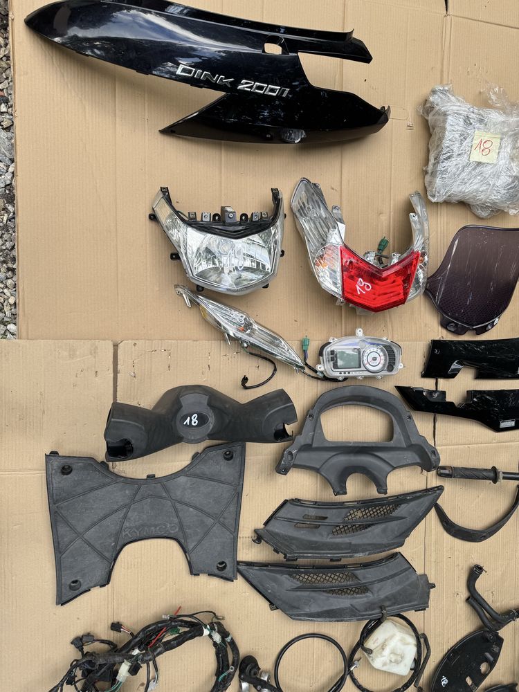Kymco Dink 200 200i owiewka lampa szyba licznik tarcza nosek części