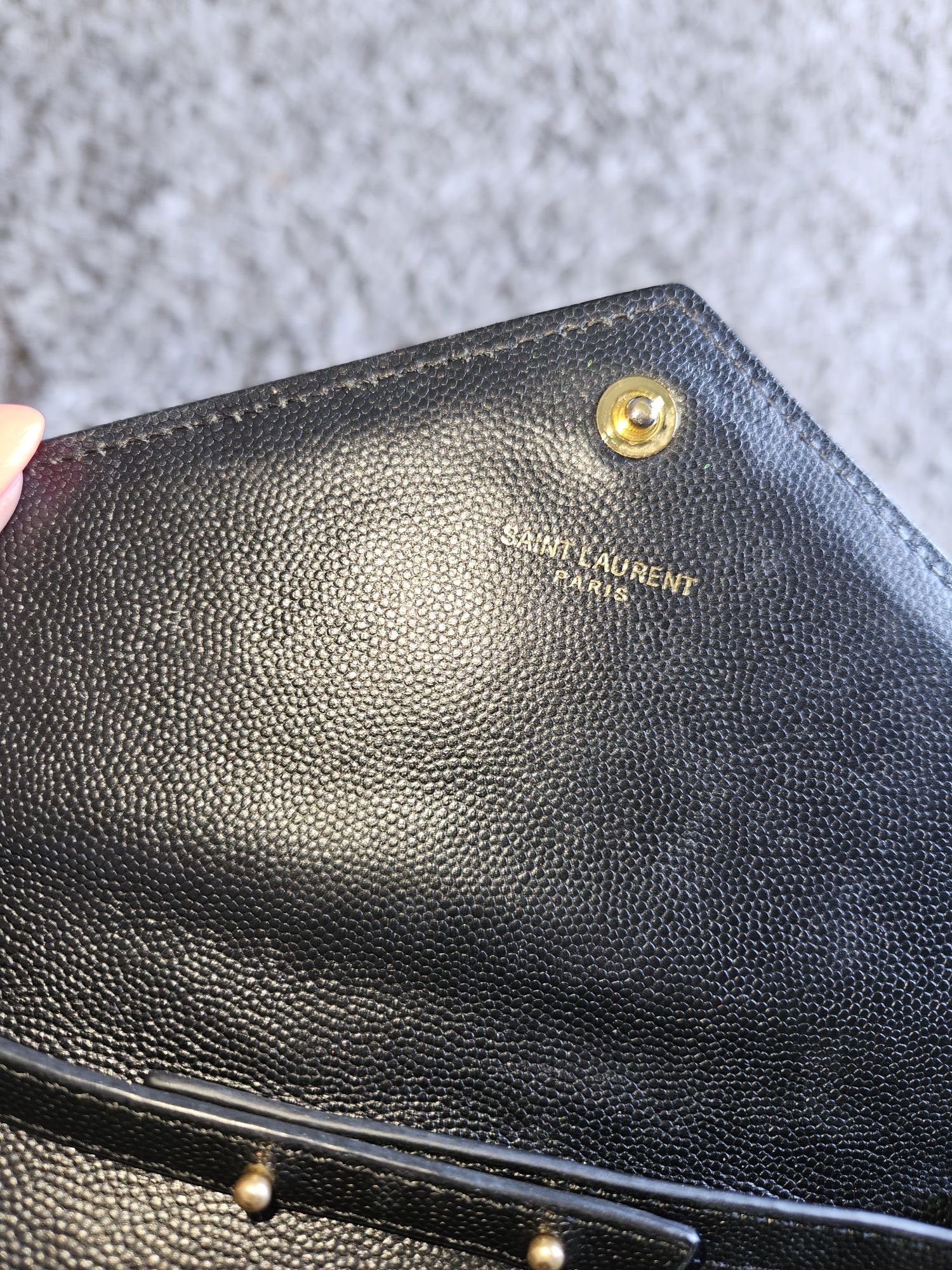 Bolsa ysl preta com dust bag